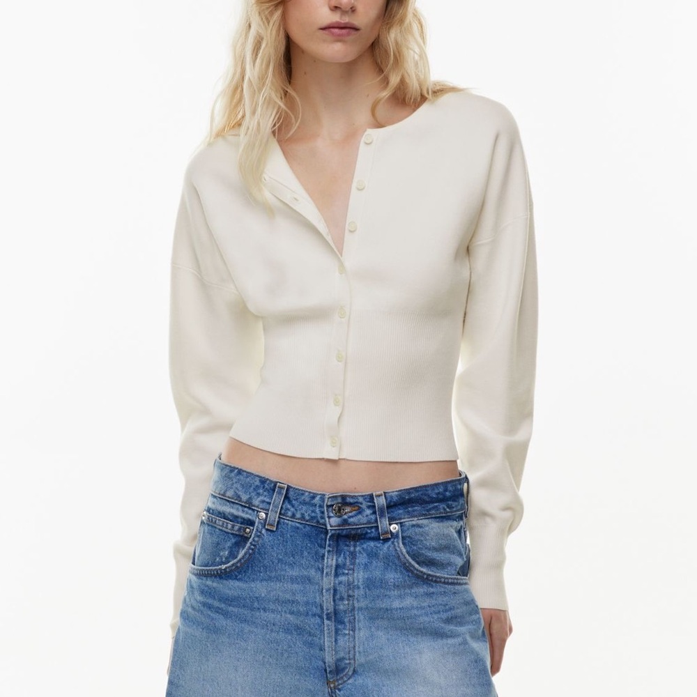 Aritzia Cream Cardigan Sweater